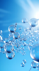 Blue molecular structure background