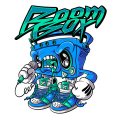 boom box mascot