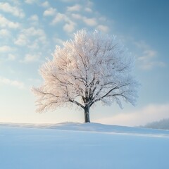 A stunning real-life image of winter's serene beauty, showcasing snow-covered landscapes, frosted trees, and the tranquil stillness of the season 