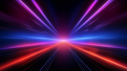Obraz premium A vibrant abstract design featuring dynamic light streaks in various colors.
