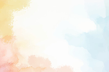 Hand painted pastel coloured watercolour frame background