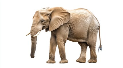 Fototapeta premium white background elephant image 