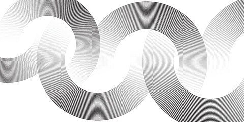 White geometric abstract background overlapping layers on bright space with line effect decoration. Circle style concept modern graphic design element modern