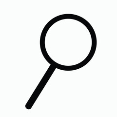 Magnifying Glass Icon - High-Resolution Vector Graphic, Classic Search and Zoom Symbol, Ideal for User Interface, Exploration, and Research Illustrations