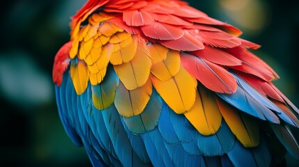 Obraz premium Colorful Parrot Feathers
