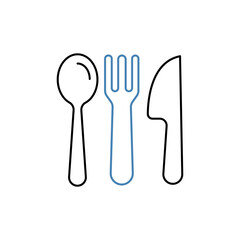 cutlery concept line icon. Simple element illustration. cutlery concept outline symbol design.