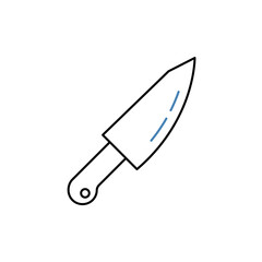 knife concept line icon. Simple element illustration. knife concept outline symbol design.