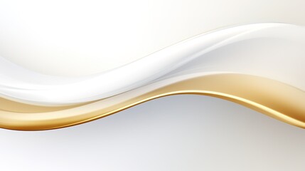 Abstract white and gold wave background.