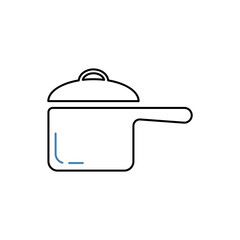 saucepan concept line icon. Simple element illustration. saucepan concept outline symbol design.