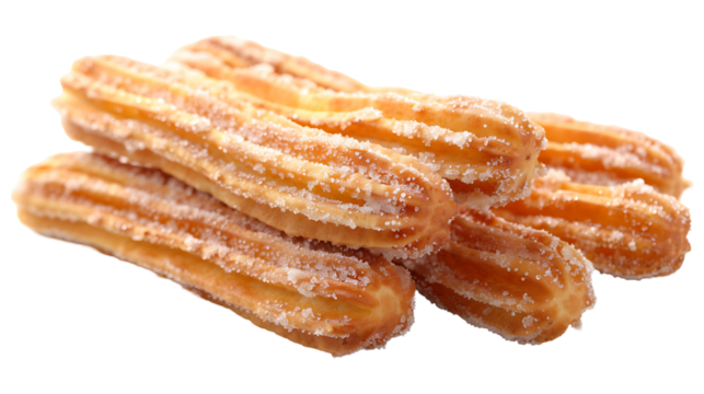 Fresh tasty churros food on a transparent background - Powered by Adobe