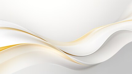 Abstract white and gold wave background.