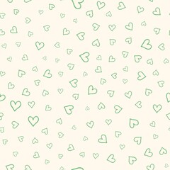 hand drawn heart seamless pattern.