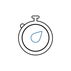 timer food  concept line icon. Simple element illustration. timer food  concept outline symbol design.