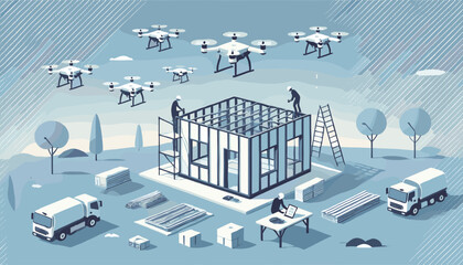 Concept vector illustration of business situation.	
