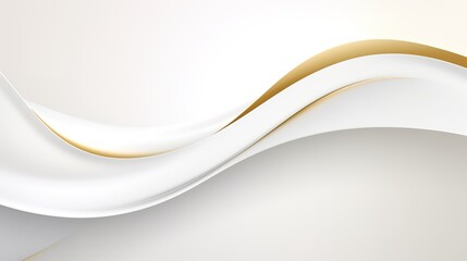 Abstract white and gold wave background.
