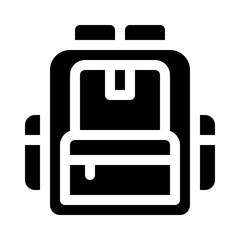 backpack glyph icon