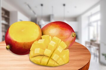 Tasty fresh ripe sweet mango fruit