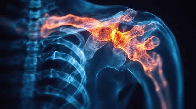 An Xray of the human shoulder joint with the humer 0195 light, energy, smoke, fire, texture, blue, water, motion, animation, backgrounds, fractal, design, loop, electric, plasma, backdrop, illustratio