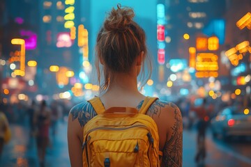 Obraz premium A beautiful woman with a tribal tattoo on her arm 0536 woman, people, smiling, beauty, city, child, smile, person, fashion, business, hair, face, new york, lifestyle, indoors, boy, fun, street, teen,