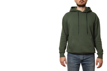 Fototapeta premium PNG,A guy in a hoodie, isolated on white background