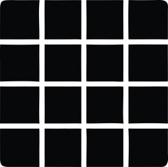 a square with squares on it, with a black background