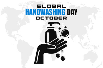 Global Handwashing Day Background Vector Hygiene and Health Awareness Design