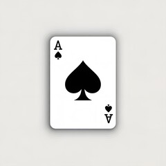 Minimalist Ace of Spades Playing Card Design