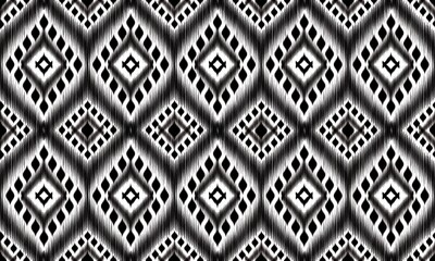 black and white seamless pattern Ikat