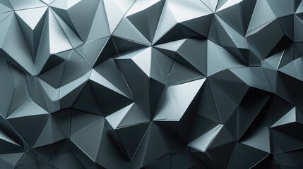 Obraz premium 3D dark grey abstract geometric texture with a triangular pattern architectural background