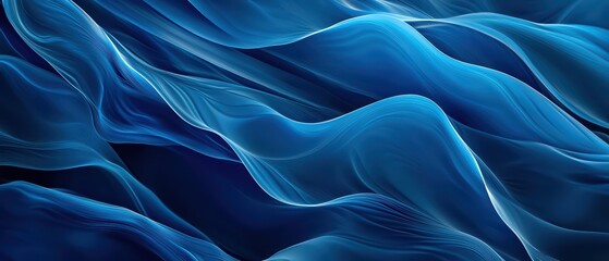 Fototapeta premium Beautiful 3d abstract blue desktop wallpaper for ratio 21:9