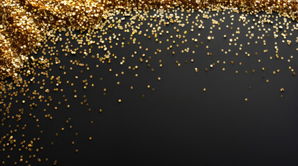 Glitters of gold color, glittering bokeh on a black background ,Gold glitter texture isolated on black ,twinkling gold and silver stars ,Golden dust floating in the air,Sparkling glitter, shimmer
