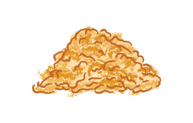 Isolated dried meat floss side dish