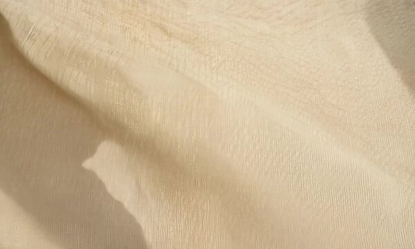 Sunlight Serenade: Abstract Floral Linen Drape