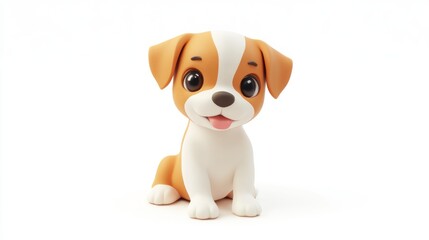 Adorable 3D Cartoon Puppy