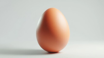 Single Egg on White Background