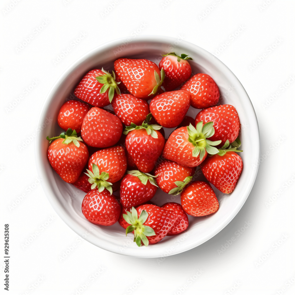 Poster strawberries in bowl