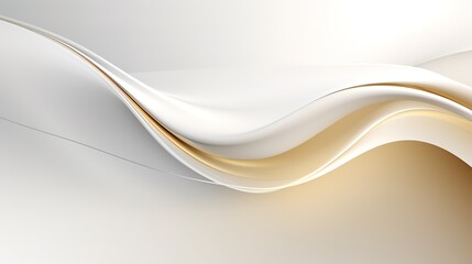 Abstract white and gold wavy background.