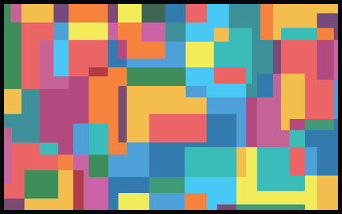 Multicolor abstract rectangle composition background. Use for wallpaper, print art, presentation backgrounds, posters, flyers, and book illustration.