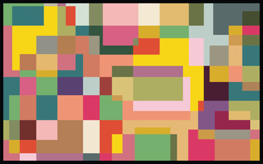 Multicolor abstract rectangle composition background. Use for wallpaper, print art, presentation backgrounds, posters, flyers, and book illustration.