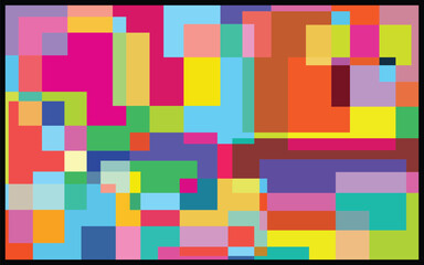 Multicolor abstract rectangle composition background. Use for wallpaper, print art, presentation backgrounds, posters, flyers, and book illustration.