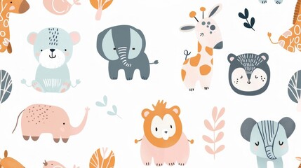 cute animal themed patterns for baby,