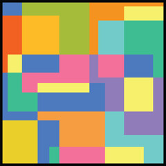 Multicolor square abstract background. Use for social media posts, wallpaper, print art, and illustration.