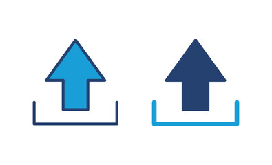 Upload icon vector. load data symbol
