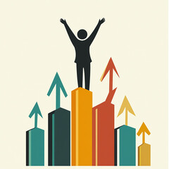 business graph going up made with generative AI