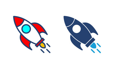 Rocket icon vector. Startup icon vector.