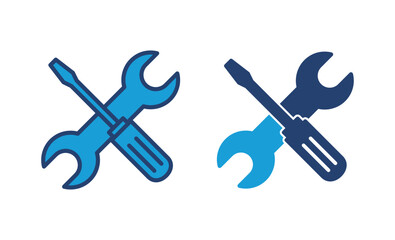 Repair tools icon vector. tool icon vector. setting icon vector. Wrench and screwdriver. support, Service