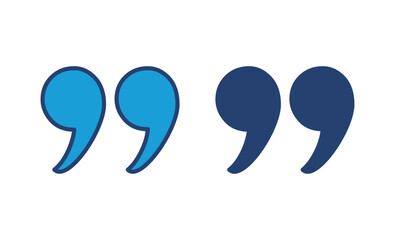 Quote icon vector. Quotation mark symbol.