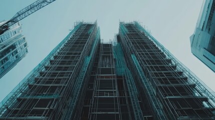 Fototapeta premium Skyscrapers Under Construction.