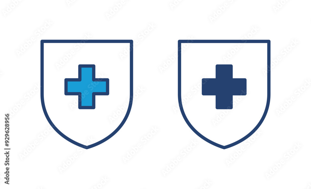 Sticker health insurance icon vector. insurance health document icon