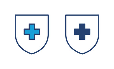 Health insurance icon vector. Insurance health document icon